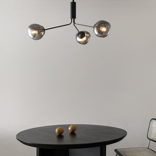 Modern lava glass chandelier — brass molecular living room ceiling light