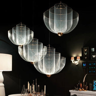 Metal Grid Pendant Light – Modern Pendant Lighting with Open Grid Design