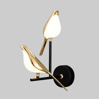 Modern acrylic golden bird LED wall lamp — hallway sconce