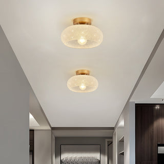 Semi-flush glass ceiling lamp luxury – indoor living room