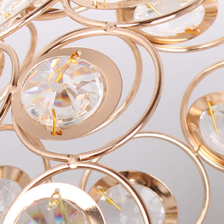 Lámpara de Techo de Cristal Dorado - Elegante Lámpara de Pasillo con Vidrio y Hierro