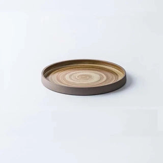 kyoto ceramic plate earthworks handcrafted traditional japanese dinnerware durable ceramic top view