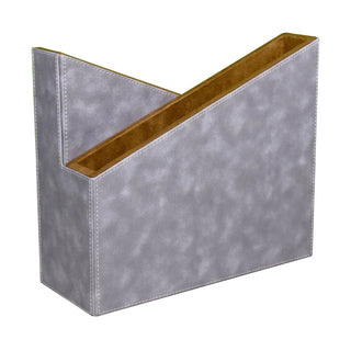 vegan leather desk organizer 7-piece gray champagne gold accents trays product view