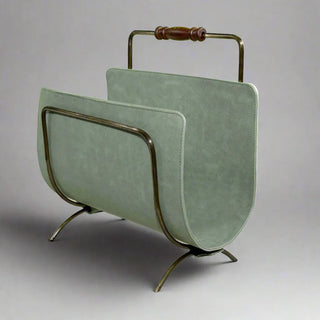 vintage office organizer moss green desk organizer set gold accents natural view