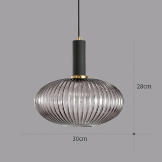 Colorful Suspension Light – Glass Pendant Lamp with Adjustable Height & Gold Base Canopy
