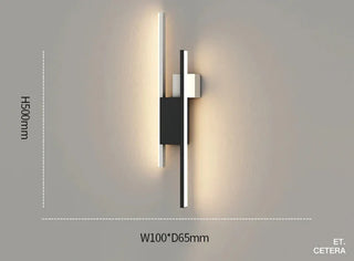 Contemporary Wall Light – Slim LED Wall Lamp | Geometric Black Aluminum Sconce
