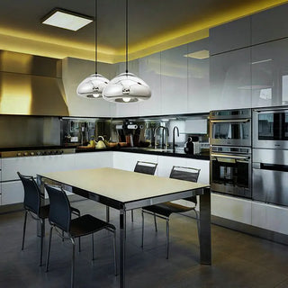 Aluminum Pendant Light – Hemispherical Mirror Finish Lamp | Modern Ceiling Light