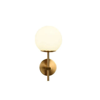 Scandinavian brass wall sconce frosted glass — SCÄNDI modern lamp
