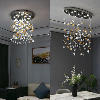 Modern Crystal Chandelier – Elegant LED Lighting for Living Room & Dining