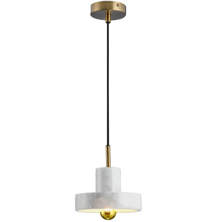Marble Gold Pendant Light – Luxury Minimalist Pendant Lamp With Gilded Metal Fixture