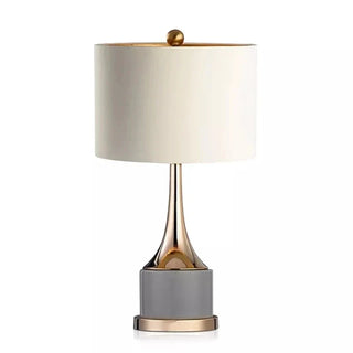 Bedside Lamp – Minimalist Table Lamp with Gold Electroplated Iron & Warm Glow Lighting