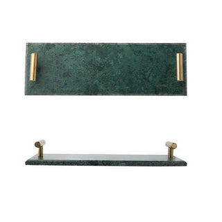 marble storage tray earthworks elongated luxury minimalist handcrafted stone tray side view