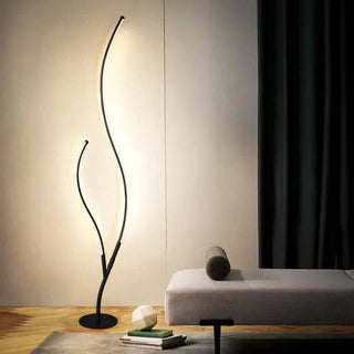 Modern Floor Lamp – Two Branch Adjustable Color Temperature Dimmable LED Light
