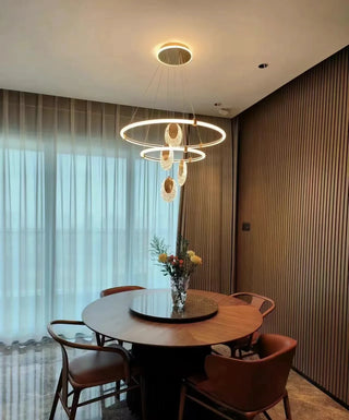 Contemporary Ring Chandelier – Modern Circular Pendant Light with LED Design