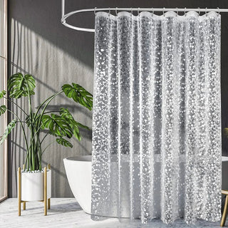 eco-friendly pebble pattern bathroom privacy waterproof shower curtain close-up