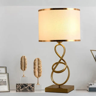 Gold Bedside Lamp – Modern Table Lamp with Dimmable LED & Touch Control Lighting