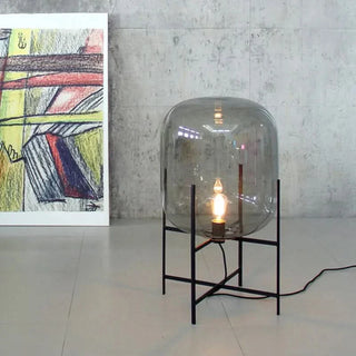 Scandinavian Floor Lamp – Tripod Design With Stained Glass Shade & Soft Ambiance Lighting