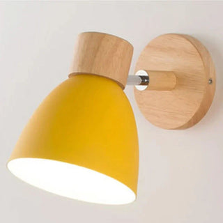 Sleek Wall Light – Adjustable Wood and Metal Light with Matte Shade