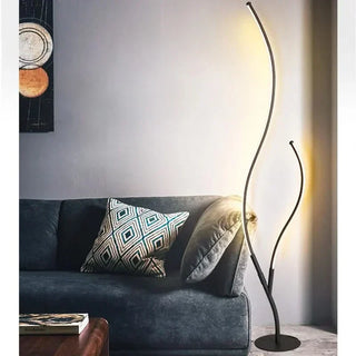 Modern Floor Lamp – Two Branch Adjustable Color Temperature Dimmable LED Light