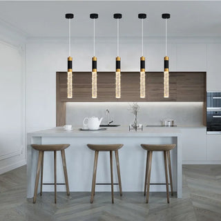 LED Pendant Light – Modern Indoor Pendant Light with Metal Finish & Clear Diffuser