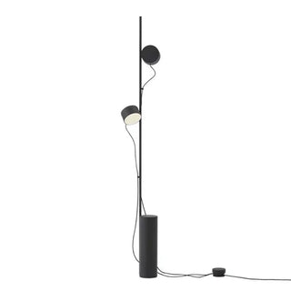POST black modern LED floor lamp – sleek metal fixture