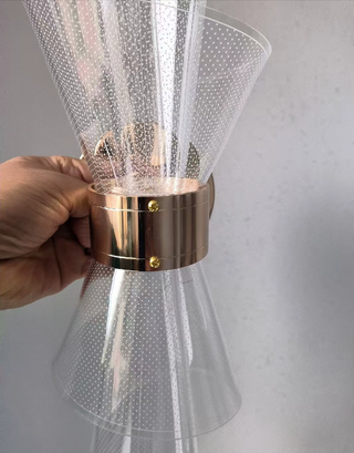 Gold Metal Wall Light – Contemporary LED Wall Sconce with Acrylic Diffuser