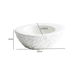 ceramic bowl earthworks handcrafted porcelain egg shaped luxury dining dish set view