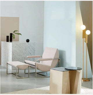 Glass Floor Lamp – Modern Floor Lamp with Gold Finish & LED Lighting