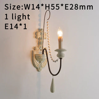 White Wooden Chandelier – Vintage Rustic Light Fixture for Living Room Lighting