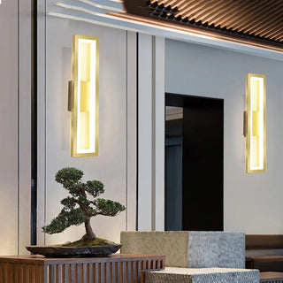 Waterproof LED Wall Light – Modern Gold Aluminum Adjustable Dimmable Fixture