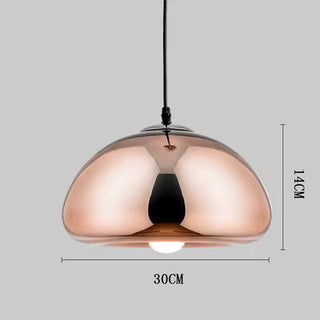 Aluminum Pendant Light – Hemispherical Mirror Finish Lamp | Modern Ceiling Light