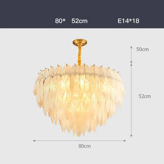 Modern Chandelier | Frosted Glass Ceiling Light Fixture - LED Bulb Included
