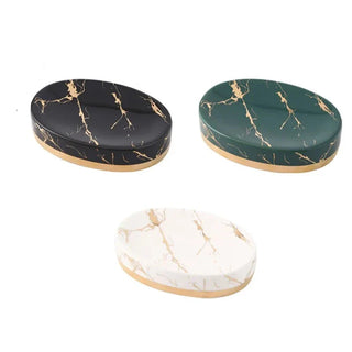 marble ceramic soap dish holder durable bathroom accessory tray set view