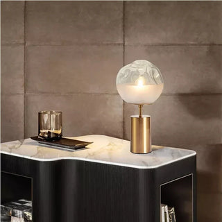 Adjustable Bedside Lamp – Modern Glass Lamp with Metal Frame & Soft Warm Glow