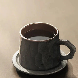 retro ceramic mugs handcrafted vintage style 300ml durable drinkware cups alternate view