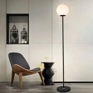 Modern Floor Lamp – Scandinavian Aluminum Globe Lighting with Soft Ambient Light