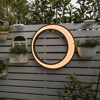 Circular Wall Light – Outdoor Wall Sconce with Integrated LED Lighting, IP65 Rated