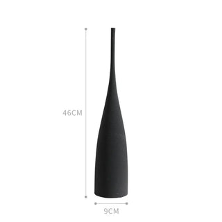 scandinavian vase modern ceramic porcelain black white minimalist decor top view