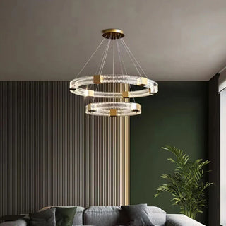 Interior Chandelier – Modern Ceiling Light With Soft Diffusion & Artistic Circle Fixture