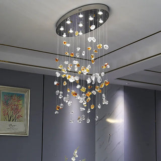 Modern Crystal Chandelier – Elegant LED Lighting for Living Room & Dining