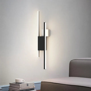 Contemporary Wall Light – Slim LED Wall Lamp | Geometric Black Aluminum Sconce