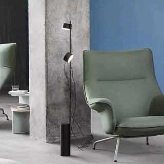 POST black LED floor lamp side – modern sleek fixture