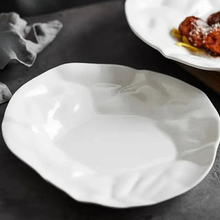 ceramic dining plate earthworks handcrafted porcelain dinnerware luxury tableware set set view