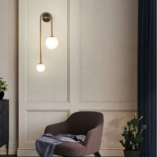 Scandinavian Wall Lamp – Glass Wall Light with Aluminium Frame & Soft Ambient Lighting