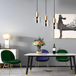 Pendant Lamp – Modern Glass Shade Pendant Light With Warm Ambient Lighting