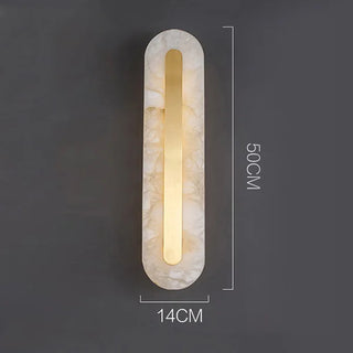 Copper Marble Wall Light – Alabaster LED Lamp with Soft Diffused Glow