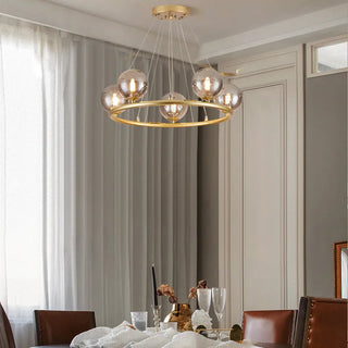 Modern Light Chandelier – Elegant Metal Glass Fixture with 12 Light Heads