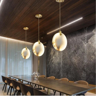 Copper Marble Chandelier – Modern Ceiling Light With Warm Ambient Lighting