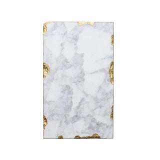 gold edge marble tray earthworks handcrafted rectangular stone tray luxury finish close-up