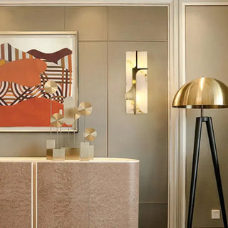 Contemporary Wall Sconce – Modern Wall Light with Gold Finish & Soothing LED Illumination